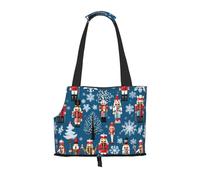 Compatible Small Cat And Dog Portable Shoulder Bag, Women'S Nutcracker Ballet Xmas Dance Printed Collapsible Travel Pet Tote Bag, Puppy Carrier For Carrying On Planes, Buses, Subway