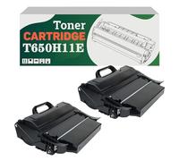 Compatible T650H11E High-Capacity Toner Cartridge, Works for Lexmark T650DN T650DTN T650N T652DN T652DTN T652N Printers 2 pack