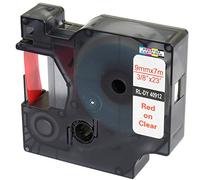 Compatible Tape 40912 Red on Clear 9mm x 7m Replacement for LabelManager LM 160 210D 220P 260P 280 360D 420P 450D 500TS PnP MobileLabeler LabelPoint LP 100 150 LabelWriter LW 400 450 Duo