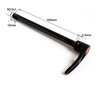 Compatible Thru Axle Rear 12x148mm Boost Syntace Standard 166mm Length Fits BMC Radon S-Works Bikes(With lever)
