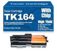 Compatible TK-164 Toner Cartridges with chip High Yield High Capacity Work for Kyocera FS-1120D FS-1120DN P2035d Printers ,TK164-1PC