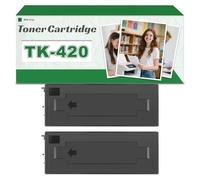 Compatible TK-420 TK420 High-Capacity Toner Cartridge, Works for Kyocera KM-2550 KM2550 Printers 2 pack