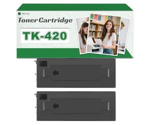 Compatible TK-420 TK420 High-Capacity Toner Cartridge, Works for Kyocera KM-2550 KM2550 Printers 2 pack