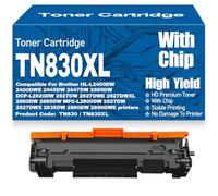 Compatible TN830XL TN830 Toner Cartridges for Brother HL-L2400DW 2445DW 2447DW 2865DW DCP-L2620DW 2627DW 2627DWXL 2660DW 2665DW MFC-L2800DW 2827DW 2835DW 2860DW,TN830XL-1PC