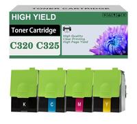 Compatible Toner Cartridge 006R04823 006R04822 006R04821 006R04820 Replacement Work for Xerox C320 C325 Printers,Digital Colour Press 4 colors