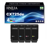 Compatible Toner Cartridge for Lexmark CX725de CX725dhe CX725dthe Printer | 84C2HKE 84C2HCE 84C2HME 84C2HYE Toner Cartridges Replacement,4 Colors-1 Pack
