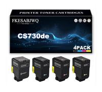 Compatible Toner Cartridge for Lexmark CX730de CX735adse CS730de CS735de | High Yield 71C2HK0 71C2HC0 71C2HM0 71C2HY0 Toner Cartridges Replacement,4 Colors-1 Pack