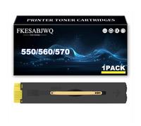 Compatible Toner Cartridge for Xerox Color 550 560 570 Printer | High Yield 006R01525 006R01528 006R01527 006R01526 Toner Cartridges Replacement,Yellow-1 Pack