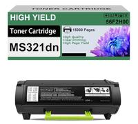 Compatible Toner Cartridge MS321dn 56F2000 56F2H00 Replacement For Lexmark MS321 MS421 MS521 MS621 MS622 MX321 MX421 MX521 MX522 MX622 Printers,Black-15000 Pages