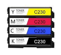Compatible Toner Cartridge No Chip For Xerox C230 C235 High Capacity 4 Colors Toner Cartridges Replacement For Xerox C230 C235, Printer Accessories,4 colors-4 pack