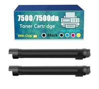 Compatible Toner-Cartridge Replacement for 106R01439 106R01436 106R01437 106R01438 for Xerox Phaser 7500 7500DN Printer,High Yield (Black×2)
