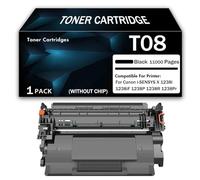 Compatible Toner Cartridge Replacement for Canon T08 to Use with Canon i-SENSYS X 1238i 1238iF 1238P 1238R 1238Pr Printer, BK 11000 Pages, Can Add Ink,Black-No Chip