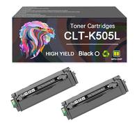 Compatible Toner-Cartridge Replacement for CLT-505L CLT505L for Samsung ProXpress C2620FX C2670FX C2680FX Printer，High Yield (Black×2)