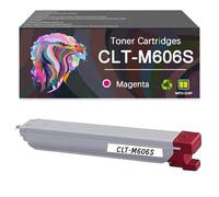 Compatible Toner-Cartridge Replacement for CLT-K606S CLT-M606S CLT-Y606S CLT-C606S for Samsung MultiXpress CLX-9250ND CLX-9252NA CLX-9350ND CLX-9352NA Printer，High Yield (Magenta)