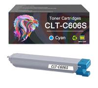 Compatible Toner-Cartridge Replacement for CLT-K606S CLT-M606S CLT-Y606S CLT-C606S for Samsung MultiXpress CLX-9250ND CLX-9252NA CLX-9350ND CLX-9352NA Printer，High Yield (Cyan)
