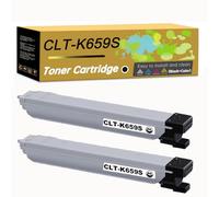 Compatible Toner-Cartridge Replacement for CLT-K659S CLT-C659S CLT-M659S CLT-Y659S for Samsung MultiXpress CLX-8640ND CLX-8650ND Printer，High Yield (Black×2)