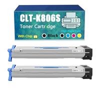 Compatible Toner-Cartridge Replacement for CLT-K806S CLT-Y806S CLT-C806S CLT-M806S for Samsung X7400GX X7400LX X7500GX X7500LX X7600GX X7600LX Printer，High Yield (Black×2)