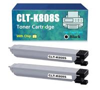 Compatible Toner-Cartridge Replacement for CLT-K808S CLT-C808S CLT-Y808S CLT-M808S for Samsung X4250LX X4300LX Printer,High Yield (Black×2)