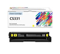 Compatible Toner Cartridge Replacement for Lexmark CS331, 1500 pages Compatible 20N30K0 20N30C0 20N30M0 20N30Y0 High Yield work With CS331 CS431dw CX331 CX431dw Printer,Y-1500pages