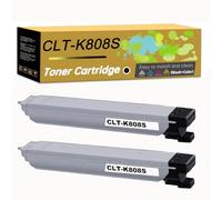 Compatible Toner Cartridge Replacement for Samsung CLT-K808S CLT-C808S CLT-Y808S CLT-M808S Toner Cartridge to use with X4250LX X4300LX Printer (Black×2)