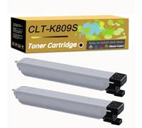 Compatible Toner Cartridge Replacement for Samsung CLT-K809S CLT-C809S CLT-M809S CLT-Y809S Toner Cartridge to use with CLX-9301NA CLX-9201NA CLX-9201ND CLX-9251ND Printer，High Yield (Black×2)