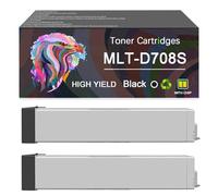 Compatible Toner Cartridge Replacement for Samsung MLT-D708S MLTD708S D708S Toner Cartridge to use with MultiXpress K4300LX K4350LX K4250RX Printer，High Yield (Black×2)