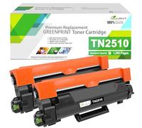 Compatible Toner Cartridge TN-2510 TN2510 Standard Capacity 1200 Pages 2 Blacks for Brother MFC-L2800DW L2827DWXL L2835DW L2860DWE HL-L2400DW L2445DW L2447DW DCP-L2660DW L2620DW L2627DWXL L2665DW