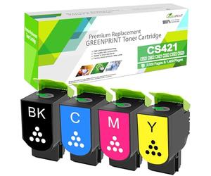 Compatible Toner Cartridges 4 Colors Set CS421 CS521 CS622 CX421 CX522 CX622 CX625 Standard Capacity for Lexmark Printers CS421dn CS521dn CS622de CX421adn CX522ade CX622ade CX625ade CX625adhe