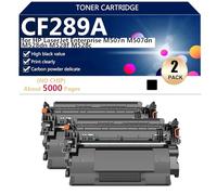 Compatible Toner Cartridges CF289A for HP LaserJet Enterprise M507n M507dn M528dn M528f M528c Printers, Clear and Durable,2*Black