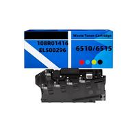 Compatible Toner Cartridges & Drum & Waste Box for Xerox Phaser 6510/6515 - 4 Color High Yield Toner Set (106R03480/88/90 Series) + Imaging Drum + Waste Toner Box