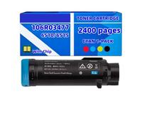 Compatible Toner Cartridges & Drum & Waste Box for Xerox Phaser 6510/6515 - 4 Color High Yield Toner Set (106R03480/88/90 Series) + Imaging Drum + Waste Toner Box