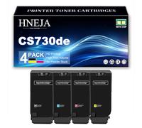 Compatible Toner Cartridges for Lexmark CX730de CS730de CS735de CX735adse | High Yield 71C2HK0 71C2HC0 71C2HY0 71C2HM0 Toner Cartridge Replacement,4 Colors-1 Pack