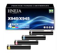 Compatible Toner Cartridges for Lexmark X940e X945e XC940e XC945e Printer, X945X2KG X945X2CG X945X2MG X945X2YG Toner Cartridge Replacement,4 Colors-1 Pack