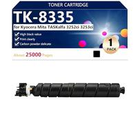 Compatible Toner Cartridges High Yield TK-8335 for Kyocera Mita TASKalfa 3252ci 3253ci Printer, High Yield 25000 Pages ,Black