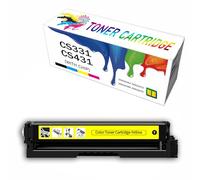 Compatible Toner Cartridges Replacement for Lexmark CS331 CS431 Toner Cartridges Work for Lexmark CS331 CS331DW CX331 CX331ADWE CS431 CS431DW CX431 CX431ADW Series Printer,Yellow-1Pack