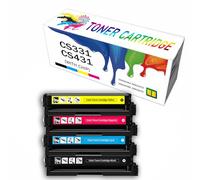 Compatible Toner Cartridges Replacement for Lexmark CS331 CS431 Toner Cartridges Work for Lexmark CS331 CS331DW CX331 CX331ADWE CS431 CS431DW CX431 CX431ADW Series Printer,4Color-1Pack