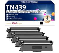 Compatible Toner Cartridges TN439 Replacement for Brother HL-L8260CDW HL-L8360CDW HL-L8360CDWT HL-L9310CDW MFC-L8610CDW Printers, High Print Volume ,4*Black