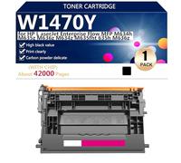 Compatible Toner Cartridges W1470Y Replacement for HP LaserJet Enterprise Flow MFP M634h M635z M636z M634z M635fht M635h M636z Printers, High Print Volume ,Black-1 pack