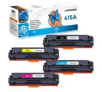 LOSMANN 415A Toner Compatible with HP 415A 415X Toner Cartridge Replacement for Color Laserjet Pro MFP M479fdw M479fnw M479fdn M479dw M454dn M454dw M479 M454 W2030A W2031A W2032A W2032A W22A W22A 033A
