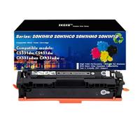 Compatible Toner for Lexmark CS331dw CS431dw CX331adwe CX431adw - 20N2HK0 20N2HC0 20N2HM0 20N2HY0 Black Cyan Magenta Yellow - Standard/High Yield with Chip - 20N0W00 Waste Bottle
