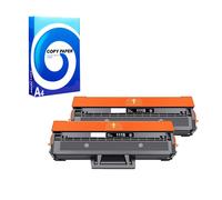 Compatible Twin Pack Samsung MLT-D111S Black Laser Toner Cartridges + Free Paper