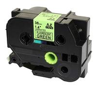 Compatible TZe-D61 TZ-D61 Black on Fluorescent Green 36mm x 8m Label Tape for PT-3600 530 550 9400 9500PC 9600 9700 9700PC 9800 9800PCN D800W E850TKW P900W P950NW RL-700S Label Makers