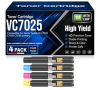 Compatible VC7025 (106R03737 106R03738 106R03739 106R03740) Toner Cartridges with chip High Yield High Capacity Work for Xerox VersaLink C7020 C7025 C7030
