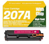Compatible W2210A W2211A W2212A W2213A Toner Cartridges 207A Black Yellow Magenta Cyan Toner for HP M225DW M255dw M255nw MFP M282nw M283CDW M283fdw M283fdn M155 M554,Magenta-207A