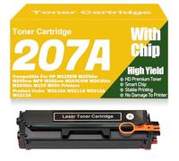 Compatible W2210A W2211A W2212A W2213A Toner Cartridges 207A Black Yellow Magenta Cyan Toner for HP M225DW M255dw M255nw MFP M282nw M283CDW M283fdw M283fdn M155 M554,Black-207A