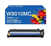 Compatible W9010MC 4Color Toner Cartridge Replacement for HP Color LaserJet Managed E85055dn Printers, High Yield 35000 Pages,W9010MC-Cyan