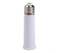 Compatible with 1 x E27 to LED Bulb Extension Adapter, Flame Retardant PBT Lamp Holder Base Converter for Ceiling Fan, 65mm/95mm/120mm Options, White(95mm)