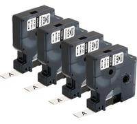 Compatible with 18055 Dymo Heat Shrink Tube Labels 12mm 4-Pack