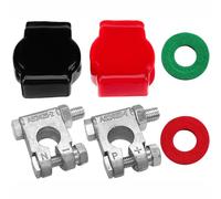 Compatible with 2 Military Spec Battery Terminals, Heavy Duty Zinc Alloy Terminals for Marine Cars, Boats, RVs and Vehicles (Battery+Covers +