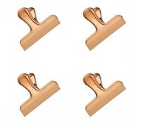 Compatible with 2 Pcs Brass Vintage Retro Clip Bill Holdld with Gold Stainless Steel T Clampy Planner Diary Metal Bag Chip Home Kitchen Office Food Storage (Gold, S)